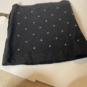 NWT Te Amo Charcoal Gray Skirt with studs